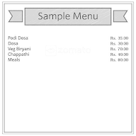 Hotel Anusuya menu 1