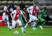 Grant Margeman of Ajax Cape Town during the Absa Premiership 2017/18 game between Ajax Cape Town and Baroka FC at Athlone Stadium, Cape Town on 24 April 2018.