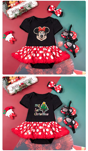 Title 10, Baby Girl Christmas Party Holiday Clothes 3-Pie...
