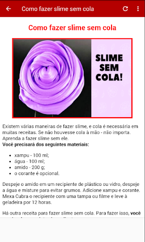 Como Fazer Slime Receita APK pour Android Télécharger