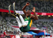 Ntando Mahlangu of South Africa in action.