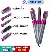 Máy Uốn Tóc Xoăn Tự Động 5In1 Uốn Xoăn Phồng Sấy Tạo Kiểu Đa Năng Mini 3 Mức Nhiệt Hàn Quốc Hàng Chính Hãng - Maycaorau