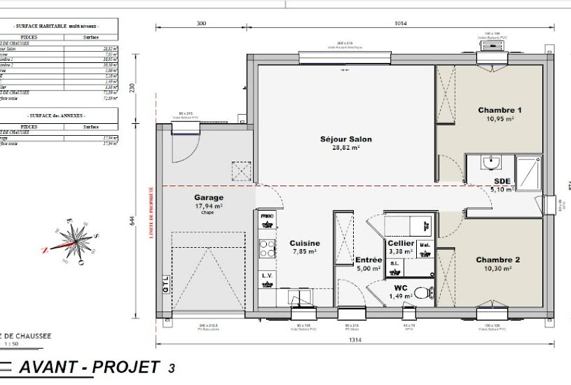  Vente Terrain + Maison - Terrain : 517m² - Maison : 70m² à Fontcouverte (17100) 