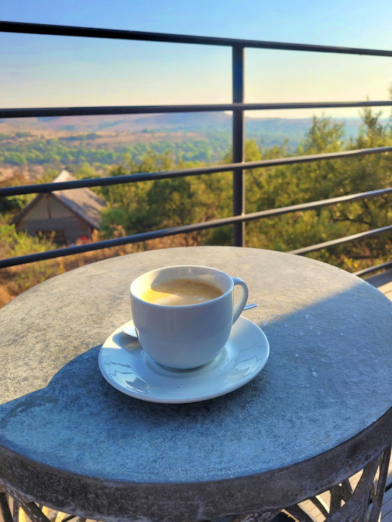 Morning coffee with a view.