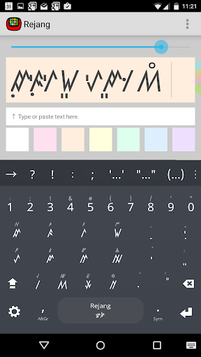 Rejang Keyboard plugin