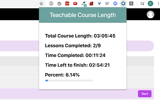 Teachable Course Length - Dev