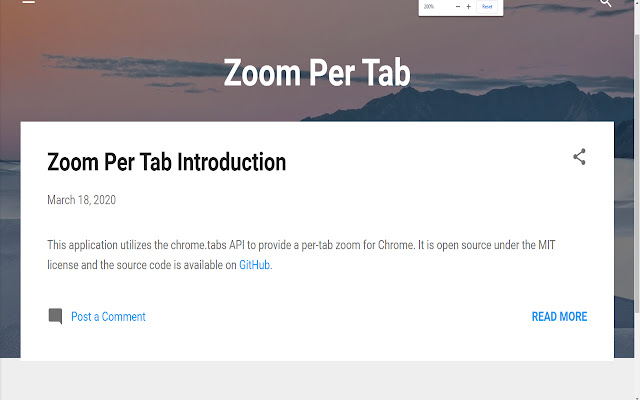 Zoom per tab