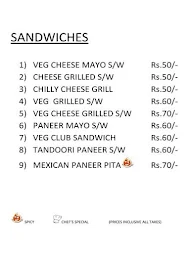 Sind Bakery menu 4