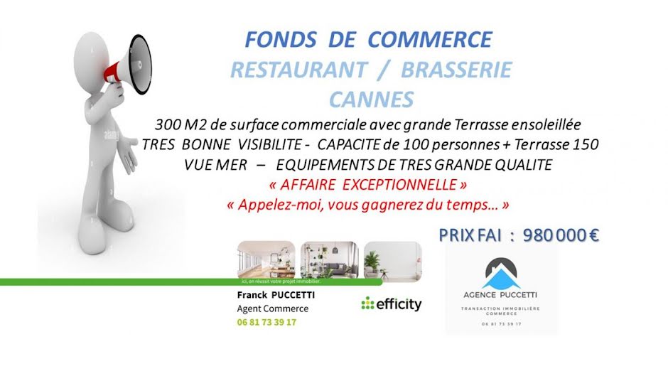 Vente locaux professionnels  300 m² à Cannes (06400), 980 000 €