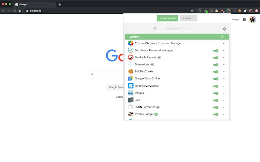 Custom Chrome - Extension Manager