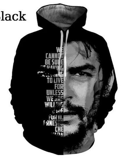 Hoodies Che Guevara Hero 3d Print Sweatshirts Men Women H... - 1