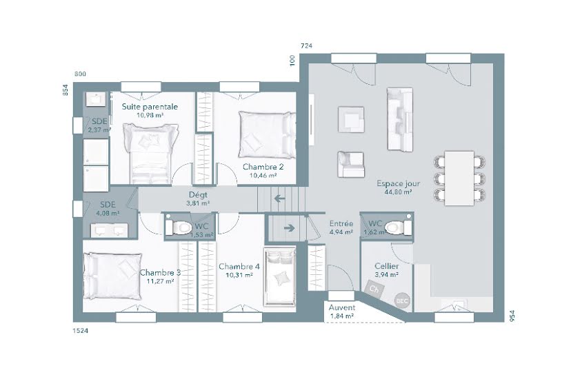  Vente Terrain + Maison - Terrain : 500m² - Maison : 110m² à Alzonne (11170) 