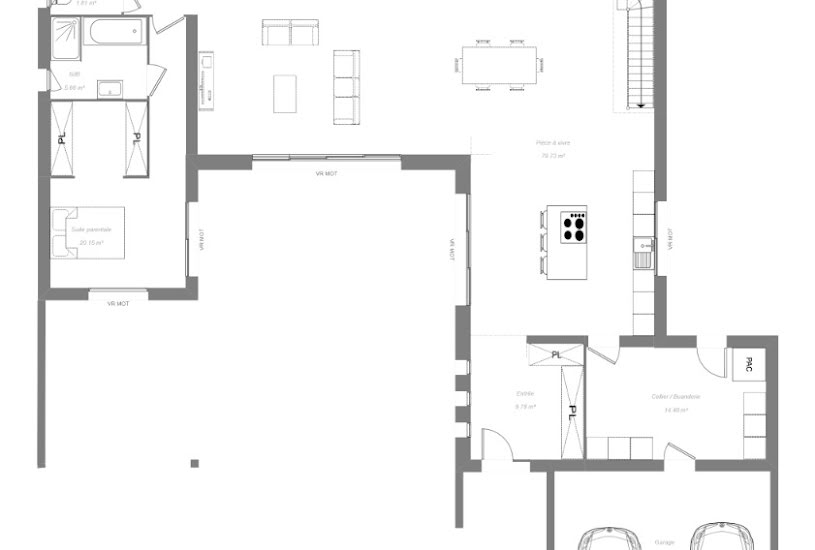  Vente Terrain + Maison - Terrain : 546m² - Maison : 200m² à Mettray (37390) 