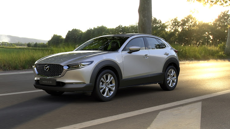 The new Platinum Quartz paint finish that will be available to the overall CX-30 range. Picture: SUPPLIED