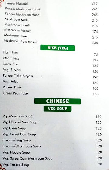 Food King menu 