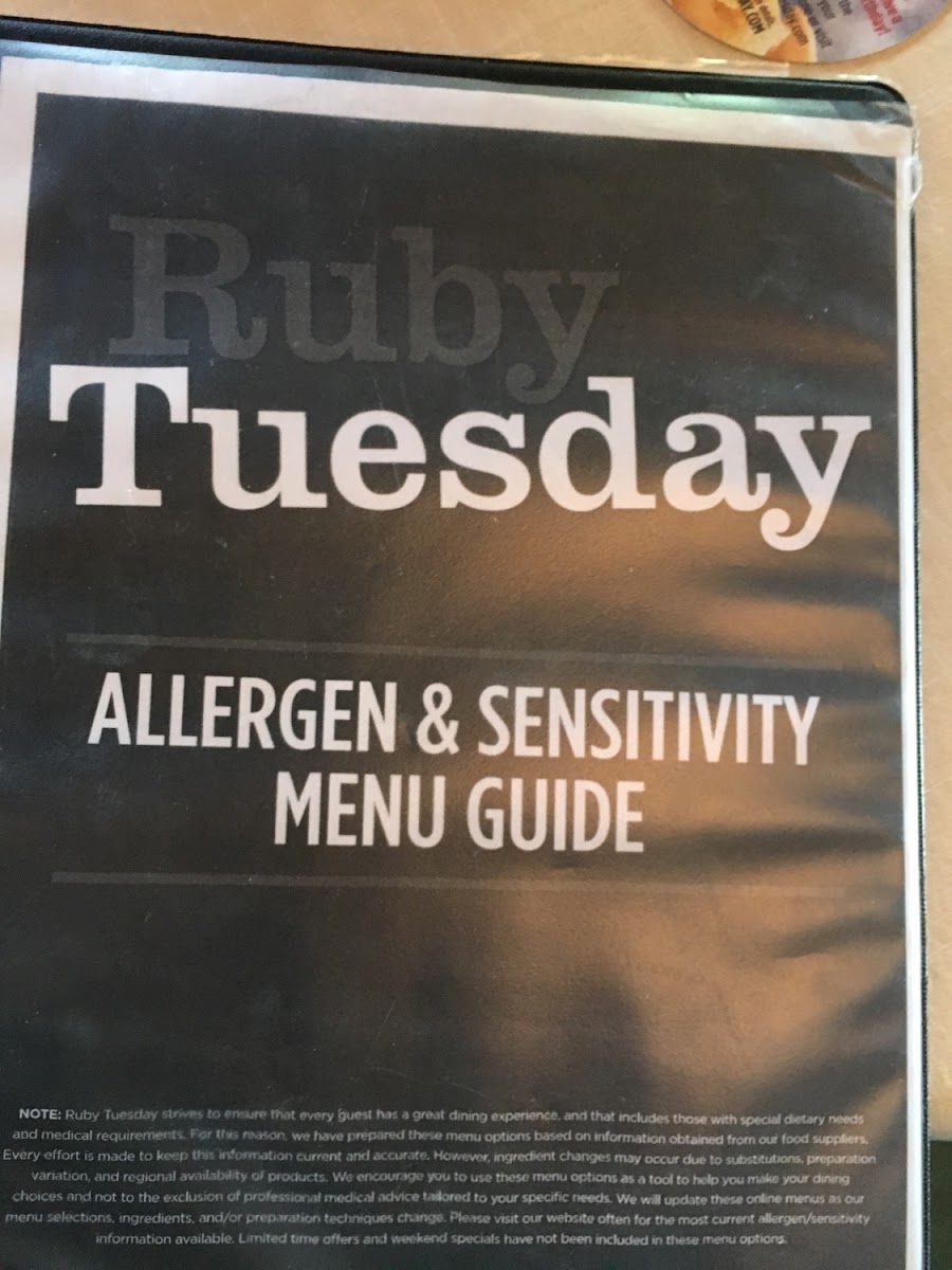 Gluten-Free at Ruby Tuesday