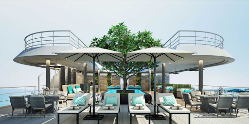 Scenic-Aura-Hires-Pool-Deck - The Pool Deck on Scenic Aura, which sails the Irrawaddy River in Myanmar.