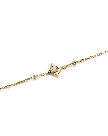 Bracelet chaîne de perles diamant s - 2