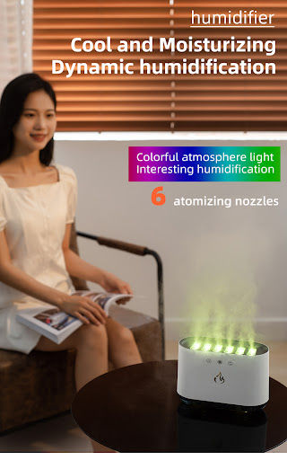 Title 4, Amazon Hot Sale Dynamic Flame Humidifier USB Po...