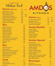 Amdos Kitchen menu 1
