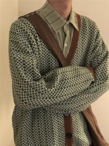 Title 4, Tide Coffee Vintage Knitted Cardigan Vest, the ...