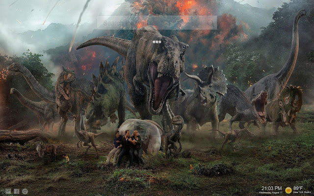 Lumea jurasică Fallen Kingdom HD NewTab