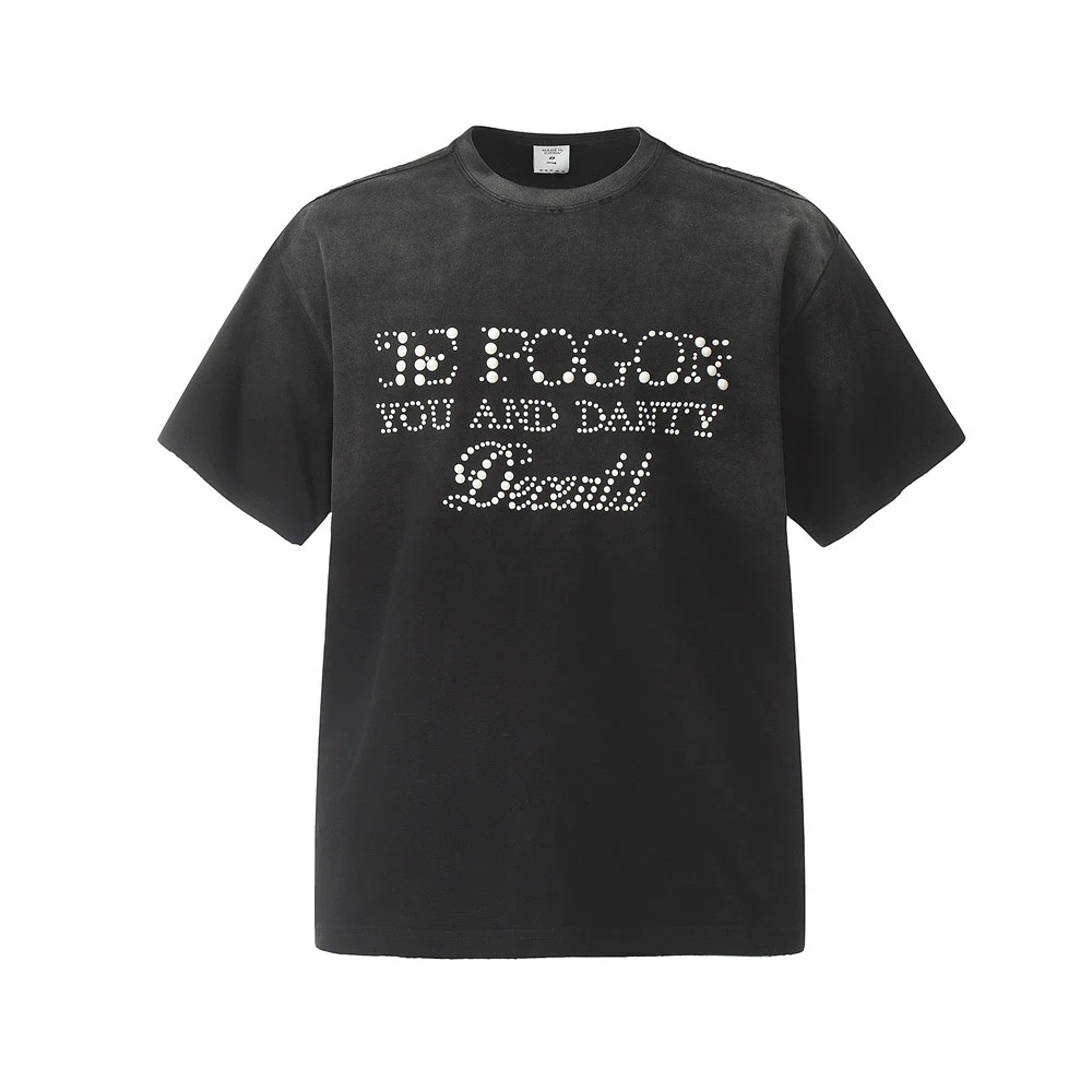 Title 7, Herren T-Shirt mit Strass-Verlauf und amerikani...