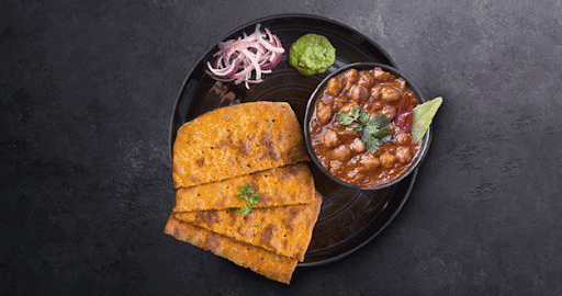 Paneer Paratha [2] & Chole Thali