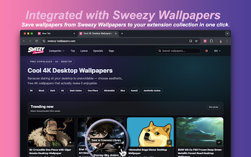 Sweezy ★ New Tab ★ Wallpapers screenshot 3