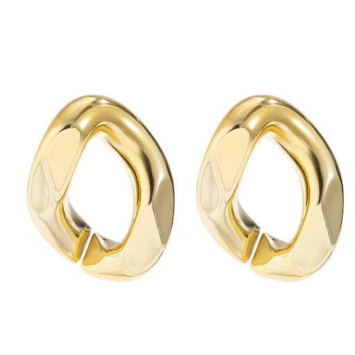 Title 2, Womens Retro Geometric Trend Hollow Metallic E...