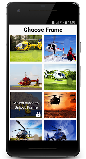 Helicopter Photo Frames