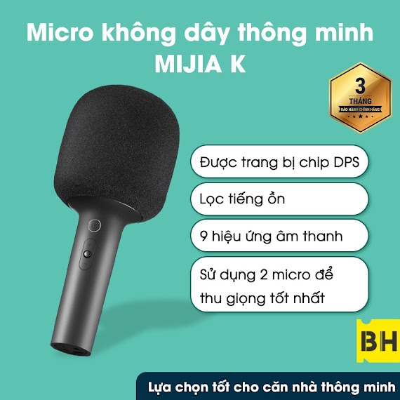 Micro Karaoke Xiaomi Mijia Micro Karaoke Bluetooth Microphone Không Dây, Công Nghệ Giảm Tiếng Ồn Thông Minh