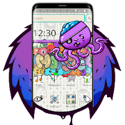 Monster doodle Theme  Icon