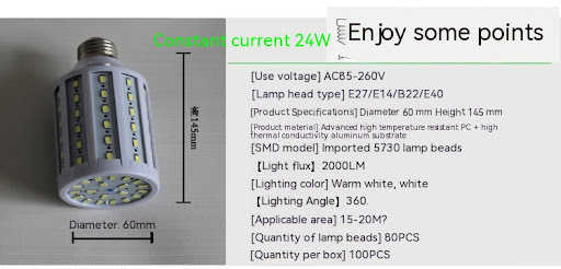 Title 7, Constant Current Corn Lamp Super Bright High Po...