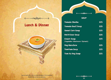 Satva (Pure Vegetarian Restaurant) - Grand Uniara menu 