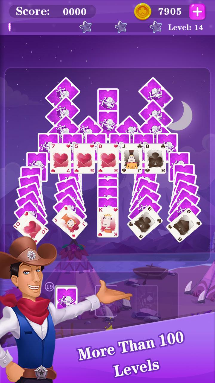 Pyramid Solitaire Match Screen 1