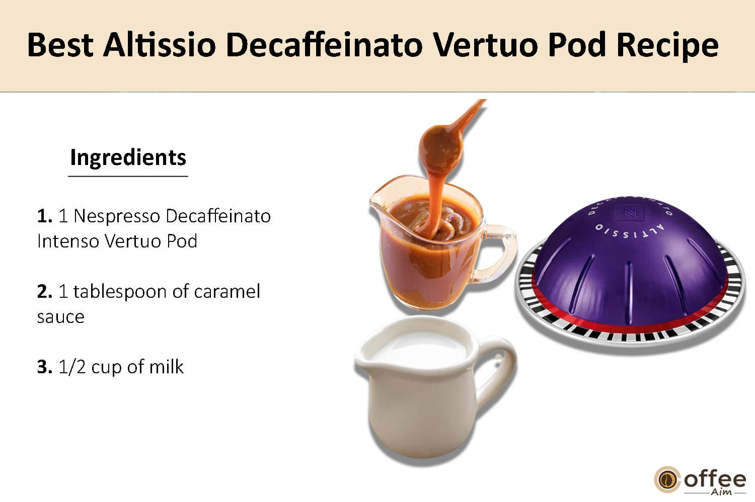 In this image, I elucidate the components that comprise the finest Altissio Decaffeinato Nespresso Vertuo coffee pod.