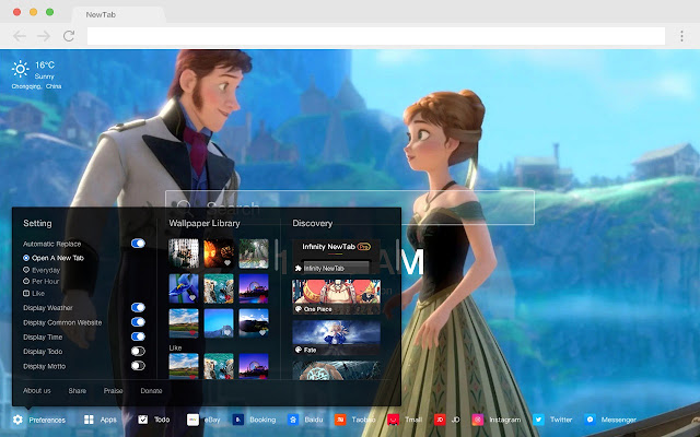 Frozen Popular Movies New Tabs HD Themes