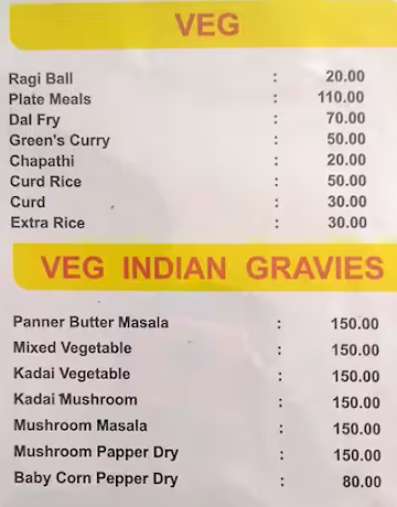 Nagashri's menu 