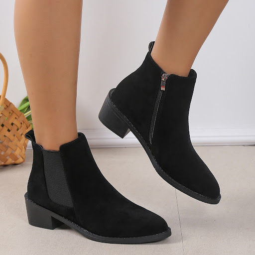 Title 7, Womens Fashion Ankle Boots With Side Zipper, C...