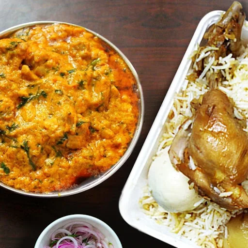 Chicken Biryani + Murg Changezi + Onion Salad