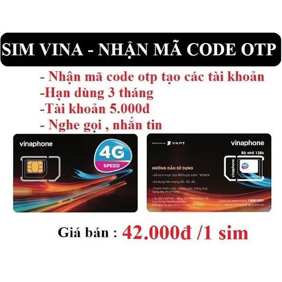 Sim Vinaphone Nghe Gọi Nhận Mã Code Otp Tạo Tài Khoản