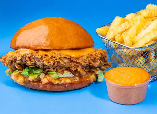 Classic Chicken Burger + Crinkle Cut Fries