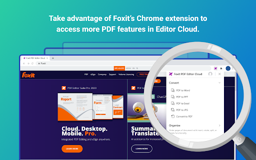 Foxit PDF Editor Cloud: Edit and Convert