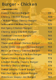 The Burger Village menu 1