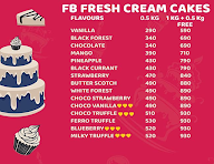 FB Cakes menu 1