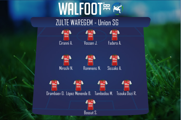 Composition Zulte Waregem | Zulte Waregem - Union SG (04/09/2022)