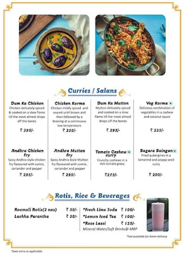 Biryani Blues menu 