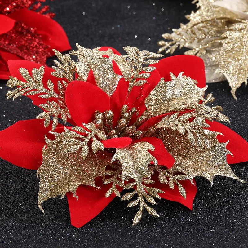 Title 1, Guirnalda de Flores Ornamentales Navideñas Acce...