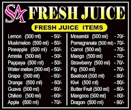 SA FRESH JUICE & MILK SHAKES menu 3